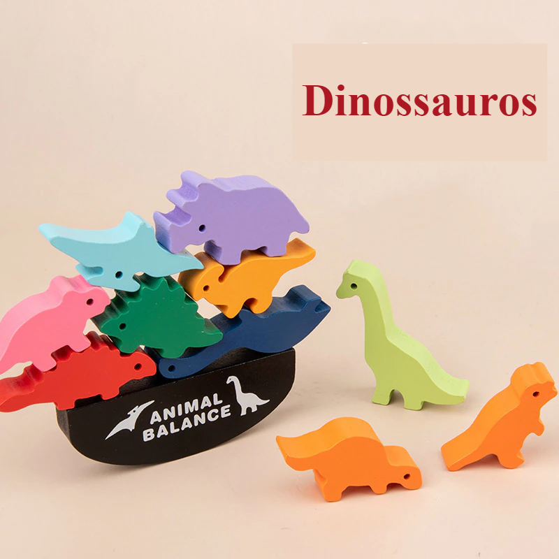 JOGO DE EQUILIBRO DINOSSAURO PARA PINTAR