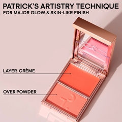 Major Headlines Double-Take Crème & Powder Blush Duo - Blush Creme e Pó - Cor: She's Flushed- 10g | PATRICK TA na internet