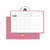 Planejador mensal - Rosa - comprar online