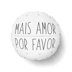 Capa De Almofada Redonda 40cm - Mais Amor