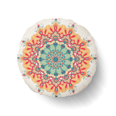 Capa De Almofada Redonda 40cm - Mandala círculos