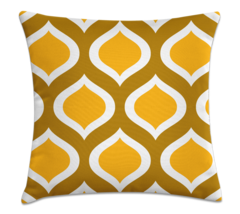 Capa De Almofada Decorativa 45x45 - Arabesque Amarelo
