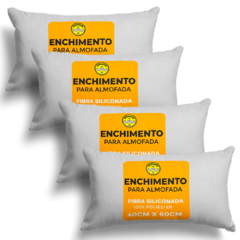 Kit 4 Enchimentos Para Almofadas 40×60