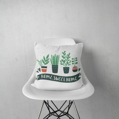 Capa de Almofada Plantas Home Sweet Home 45x45 - comprar online