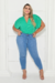 Calça Capri Jeans Plus Size Com Abertura - Clara