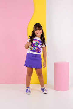 Conjunto malha arco-íris roxo - comprar online