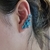 Earcuff cristais azul turquesa na internet