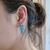 Earcuff cristais azul turquesa - CrisJoo.Design