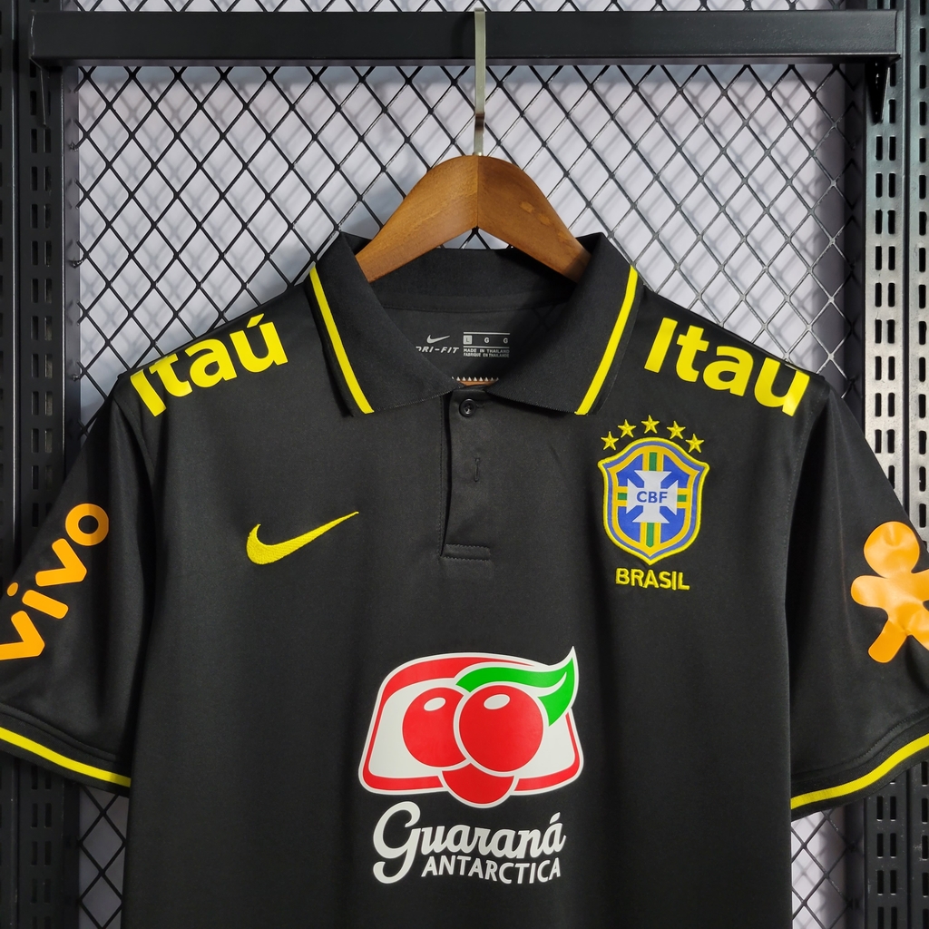 Camisa Brasil Polo Preta - Comprar em GM SPORTS
