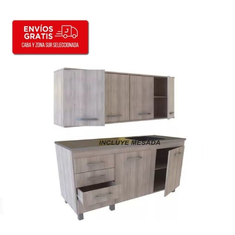 Combo Cocina Orlandi Premium 1.20 + Mesada Lateral