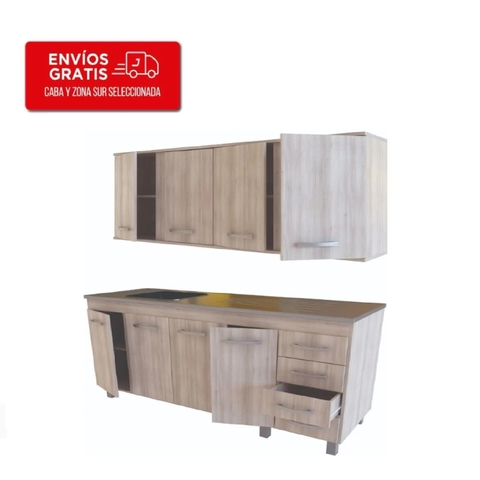 Combo Cocina Orlandi 1.60 Premium + Mesada Lateral