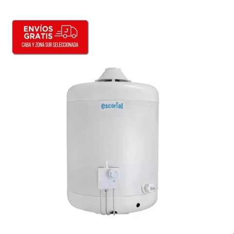 Termotanque Escorial 45 Lts Gas Natural Carga Superior Color Blanco