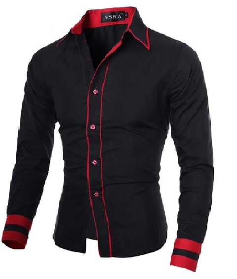 Camisa Masculina Slim Fit Manga Longa Pronta Entrega - Homem