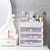 Organizador de maquiagem transparente, caixa de armazenamento de cosméticos, gaveta organizador de mesa de joias caixas de armazenamento de beleza batom presentes de natal - comprar online