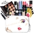 KIT Caixa de Maquiagem Profissional Contem: Gloss Labial, Estojo de Paleta de Sombras, Base, Pincel MISS ROSE - Mimi Marcas Distribuidora e Importadora 
