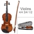 Violino Acústico Cor Natural Estudante 4/4 - 3/4 - 1/2 COMPLETO na internet