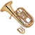 Bombardino Euphonium Afinação Dupla Sib/Dó (Bb/C) Lamounier LMRB-501 04 Chave ROTOR - comprar online