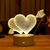 Lâmpada de Led Acrílica Amor Romântico 3D para Casa Luz Noturna Infantil - loja online