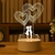 Lâmpada de Led Acrílica Amor Romântico 3D para Casa Luz Noturna Infantil - loja online