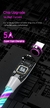 5A Fluxo Magnético Luminoso Cabo de Carregamento Super Rápido Para Samsung Cabo Magnético para iPhone Micro USB Tipo C Fio Para Xiaomi Huawei