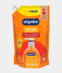 ALGABO JABON LIQUIDO CITRUS SPLASH 900ML ECOPACK