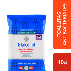 BIALCOHOL TOALLAS HUMEDAS x 40 UNIDADES