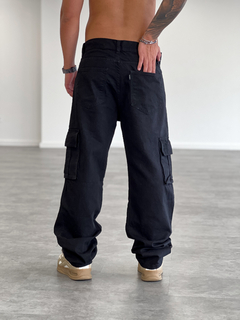 Pantalon baggy cargo (negro) - tienda online