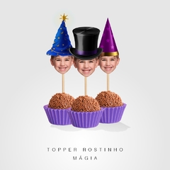 Topper rostinho - Copy+Arts, produtos exclusivos. Papelaria personalizada.