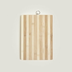 Tabla de bamboo rectangular rayada