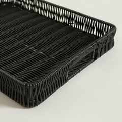 Bandeja rectangular PP negro - comprar online