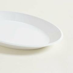 Bandeja acrilico oval white 27x40 - comprar online