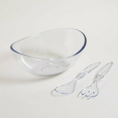 Ensaladera con cubiertos glas transparente - comprar online