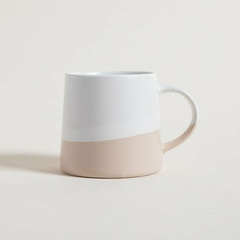 Mug conico hueso y beige 513 ml