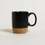 Mug negro base corcho - comprar online