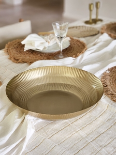 bowl metalico tallado - Magnolias