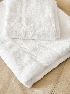 Juego toalla y toallón (blanco) - comprar online