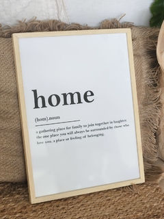 Cuadro Home - marco madera - comprar online
