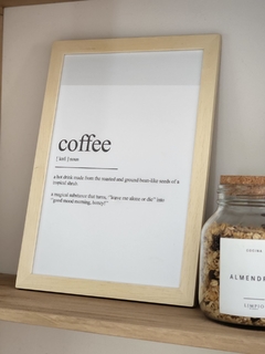 Cuadro Coffee definición - marco madera