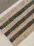 Alfombra yute 45x75 agra stripes negro