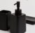 Set de baño x3 ceramica liso negro - comprar online