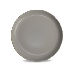 Set x6 platos playos gris claro satinado