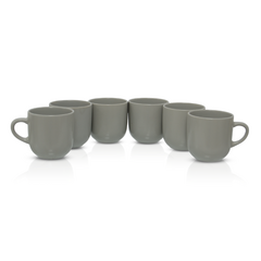 Set x6 tazas gris claro satinado en internet
