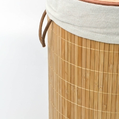 Cesto ropa redondo de bamboo - comprar online