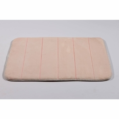 Alfombra baño rayas natural rose - comprar online