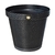 Vaso Redondo Rattan Preto 15 Litros Com Prato Antimosquito - Arqplast