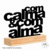 Enfeite de Mesa "Com Calma e Com Alma" - Brasfoot Presentes