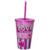 COPO 550ML TAMPA COM CANUDO LOVE USUAL - comprar online