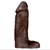 PENIS GIGANTE ESPESSURA 23CM NEGRO C/ ESCROTO 3139