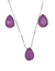 Conjunto de Zircônia Roxo Prata - comprar online