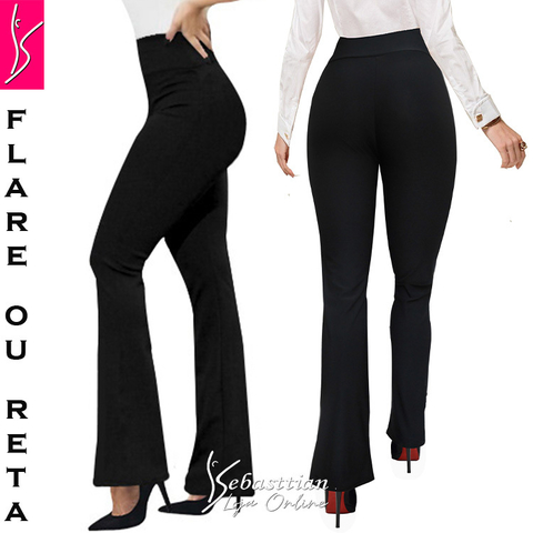 Calça flare preta suplex discount